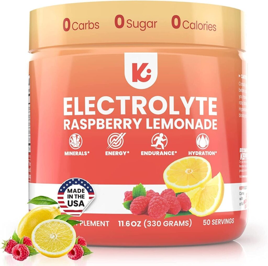 Keppi Keto Electrolytes Powder | Raspberry Lemonade 50 Serves | Keto Electrolytes Powder No Sugar | Electrolytes Mix Easily - Electrolytes Powder, Keto Electrolytes, Sugar Free.