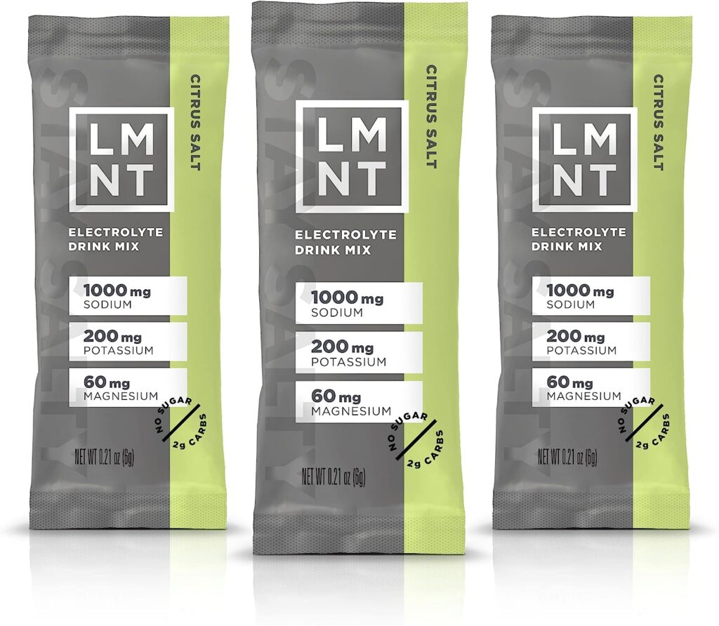 LMNT Keto Electrolyte Powder Packets | Paleo Hydration Powder | No Sugar, No Artificial Ingredients | Citrus Salt | 30 Stick Packs