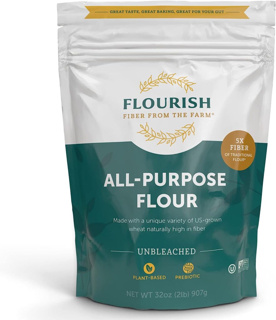 Flourish Fiber from the Farm - High Fiber/Low Carb, Unbleached All Purpose Flour, 2 lbs