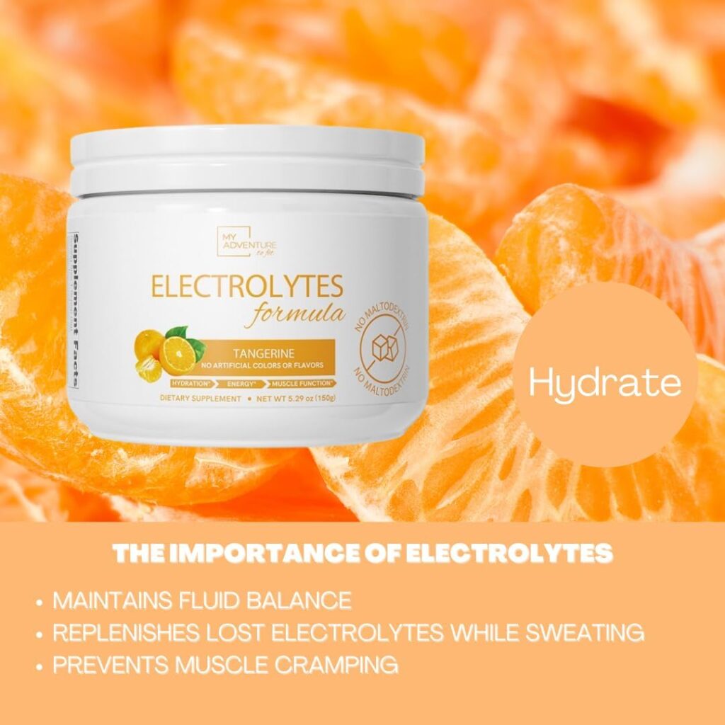 My Adventure to Fit New Keto Electrolytes Powder Electrolytes Daily Supplement - Replenishing Electrolyte Drinks Mix - Electrolytes Powder No Sugar Added - Keto Electrolyte Supplements - Tangerine