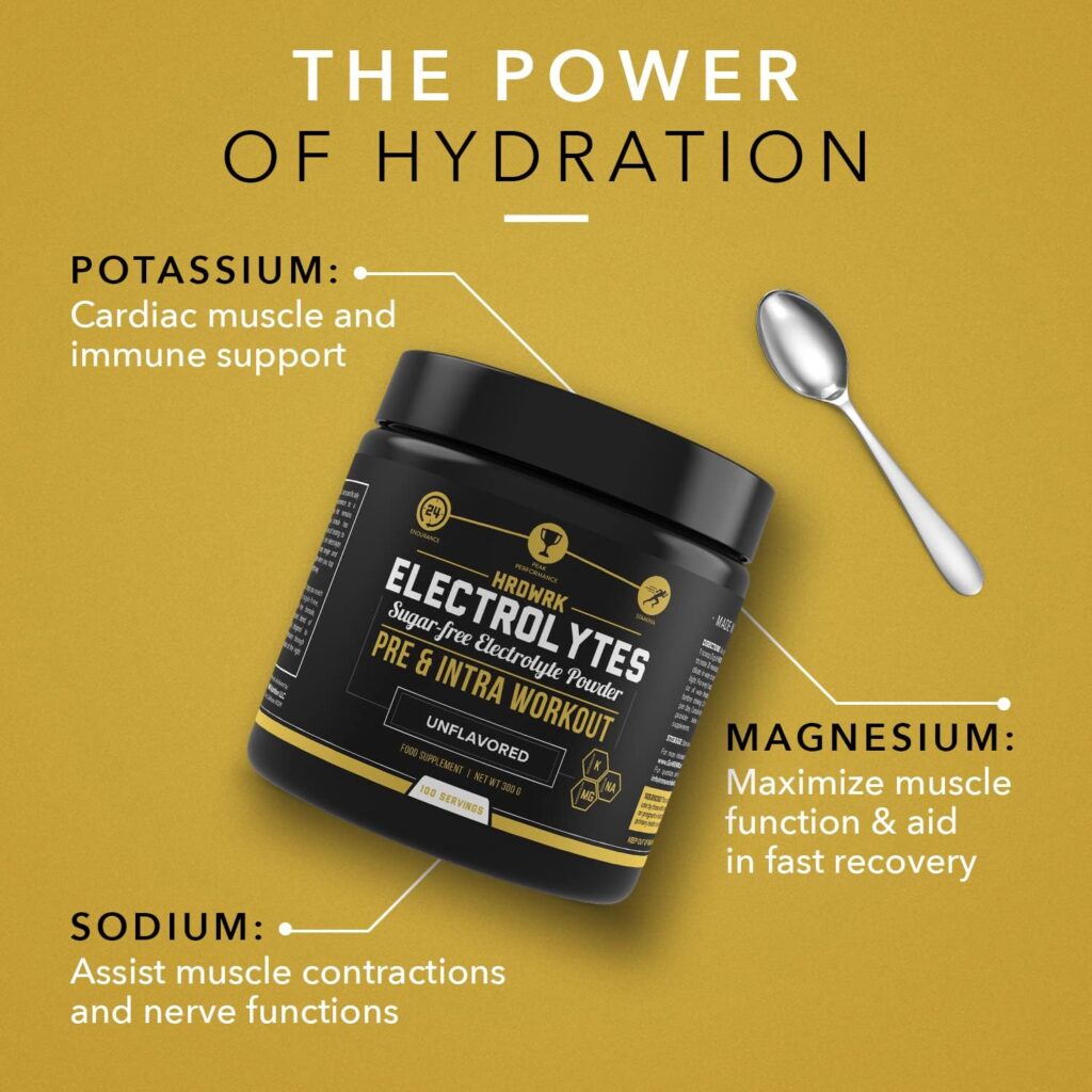 HRDWRK - 100 Servings Keto Electrolytes Powder Hydration Sugar Free - Electrolyte Powder to Boost Endurance  Reduce Fatigue with Electrolytes Supplement - Maximum Hydration Powder