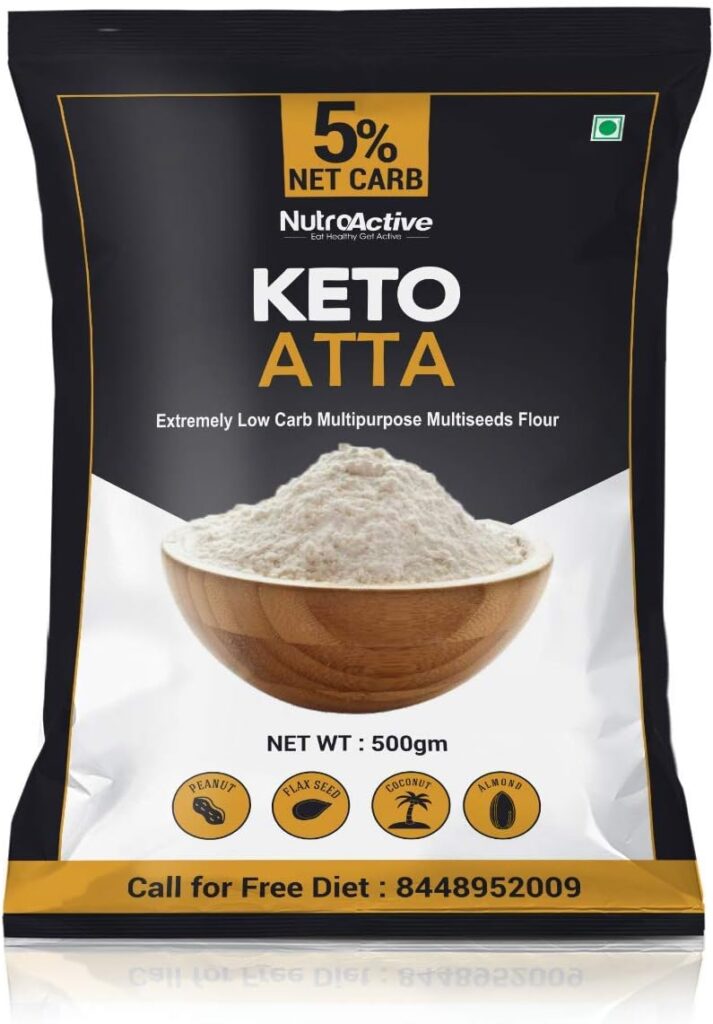 NutroActive Keto Atta (1g Net Carb Per Roti) Extremely Low Carb Flour 1kg