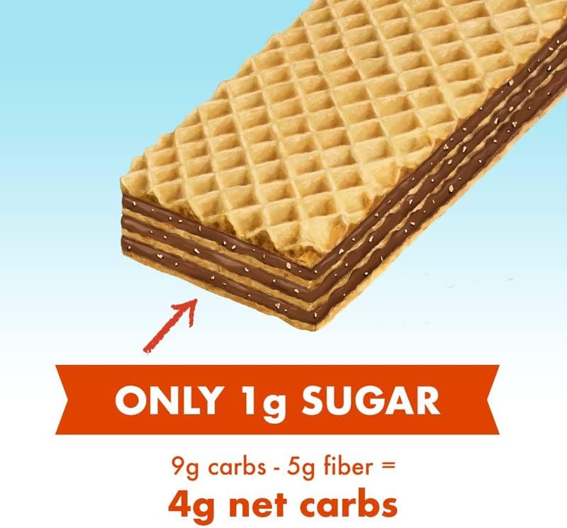 Rip Van AM YUM Chocolate Hazelnut - Keto Snacks - Non-GMO Snack - Healthy Snacks - Low Carb  Low Sugar (1g) - Low Calorie Snack - 16 Count